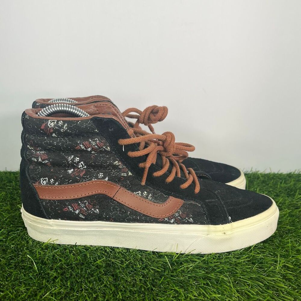 VANS Sk8-Hi Multi Print Black Brown Women Skateboarding Shoes size 8 - Picture 3 of 8